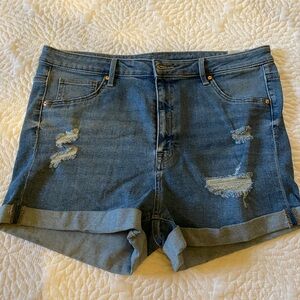 H&M, size 18, ultra high waist, distressed, curvy stretch